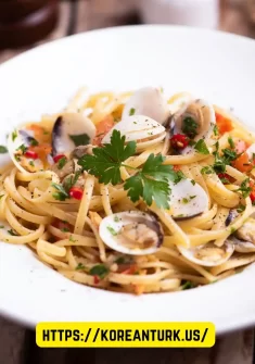 Linguine and Mussels with Garlic Butter & White wine Pasta Sauce Recipe